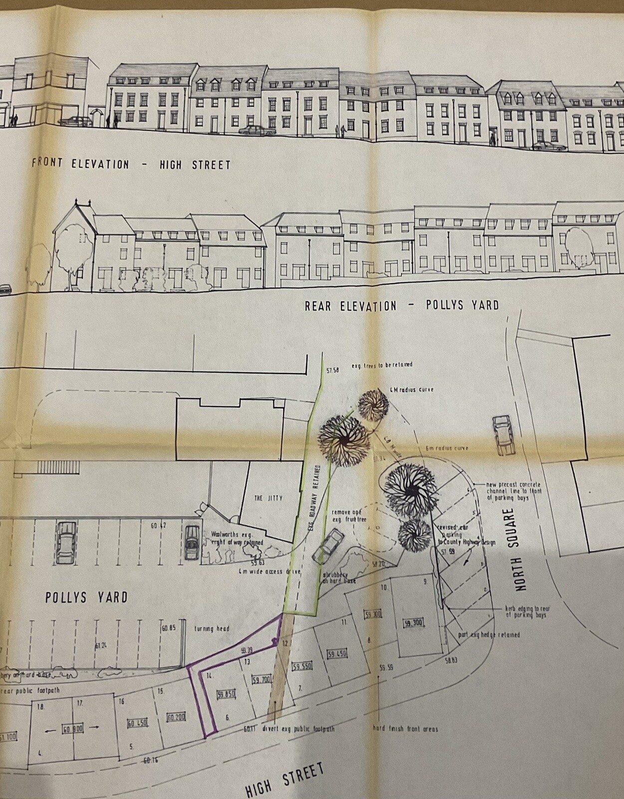 Ephemera: Newport Pagnell Interest. High Street Residential Development Layout Map.: catalogue image 3