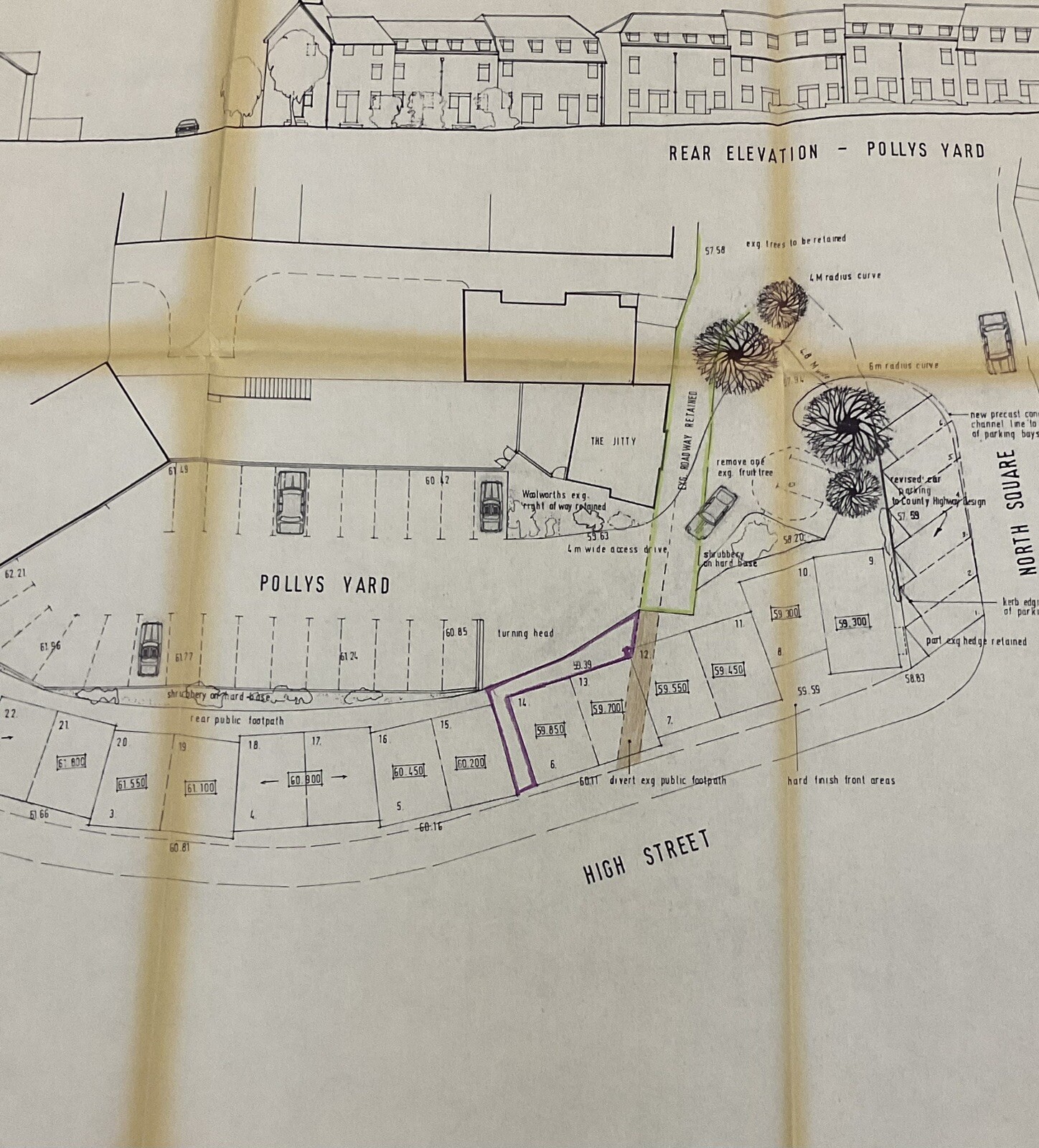 Ephemera: Newport Pagnell Interest. High Street Residential Development Layout Map.: catalogue image 7