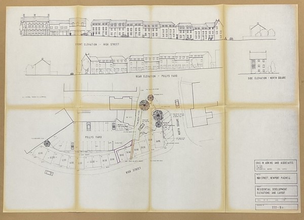 Ephemera: Newport Pagnell Interest. High Street Residential Development Layout Map.: catalogue image 1