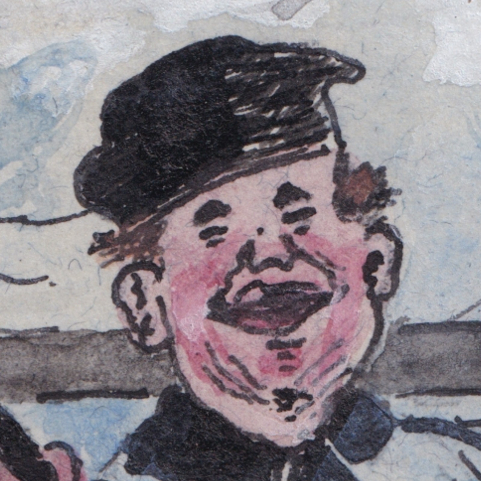 Ephemera: Old Illustration, Happy Times 1918, Smile Awhile, Cartoon of a Dutch-Style Man: catalogue image 13