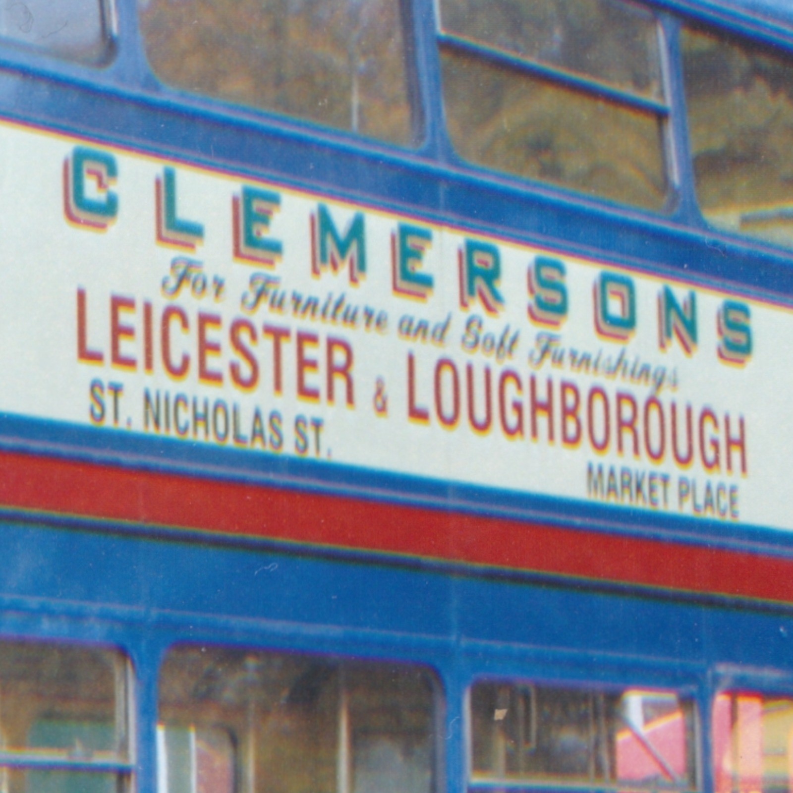 Photograph: Photograph: Vintage Bus, Reg KLB 596, CLEMERSONS Leicester, Loughborough Advert.: catalogue image 2