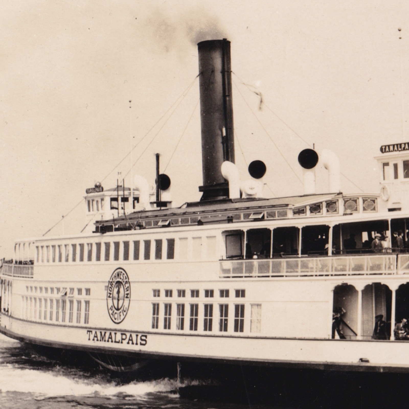 Photograph: Old Photograph, Northwestern Pacific Ferry, Tamalpais.: catalogue image 3