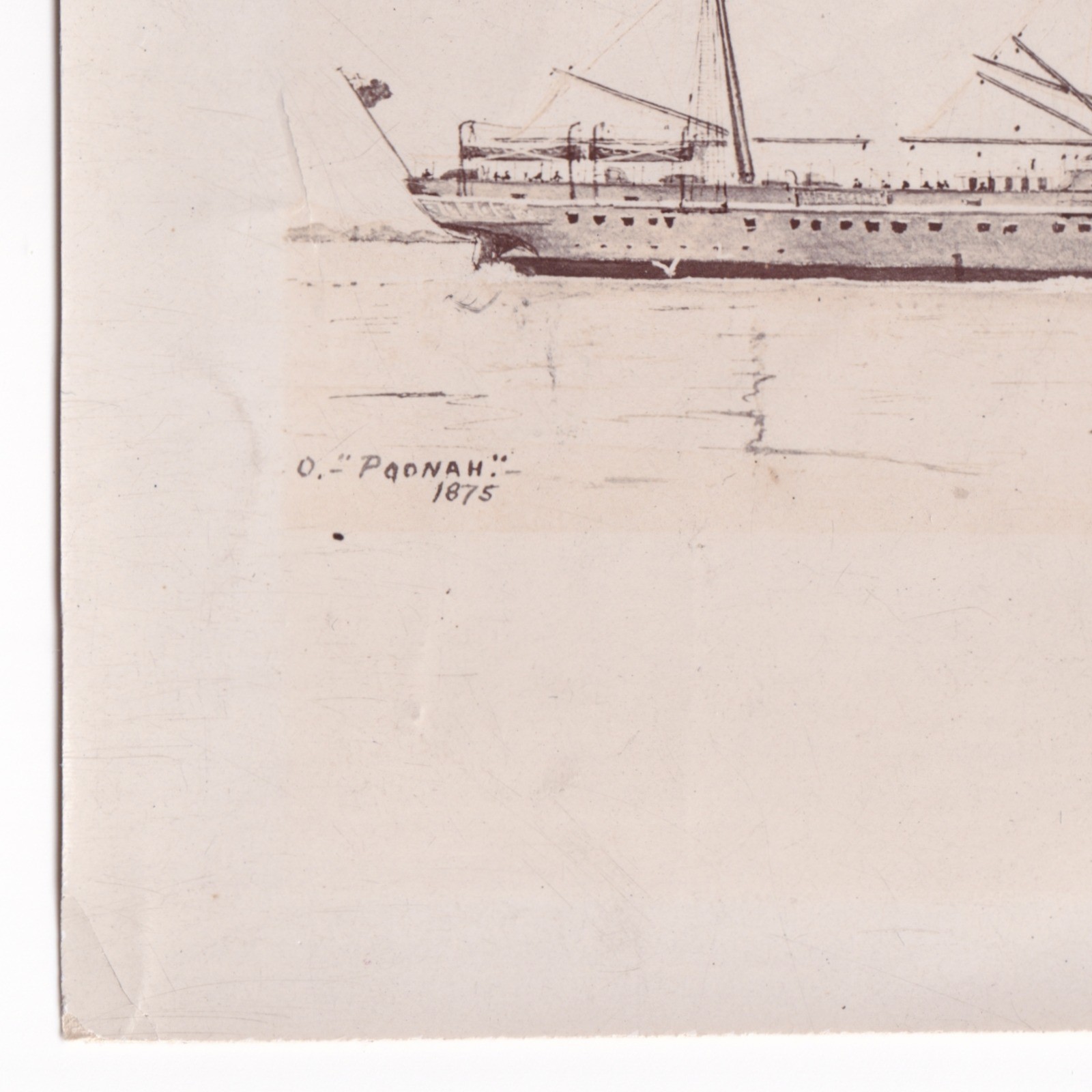 Photograph: Photograph: Ship or Boat. Poonah 1875.: catalogue image 16