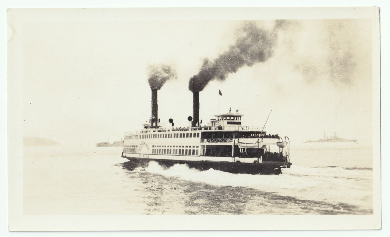 Photograph: Old Photograph, Southern Pacific Ferry Alameda, San Francisco Bay: catalogue image 1