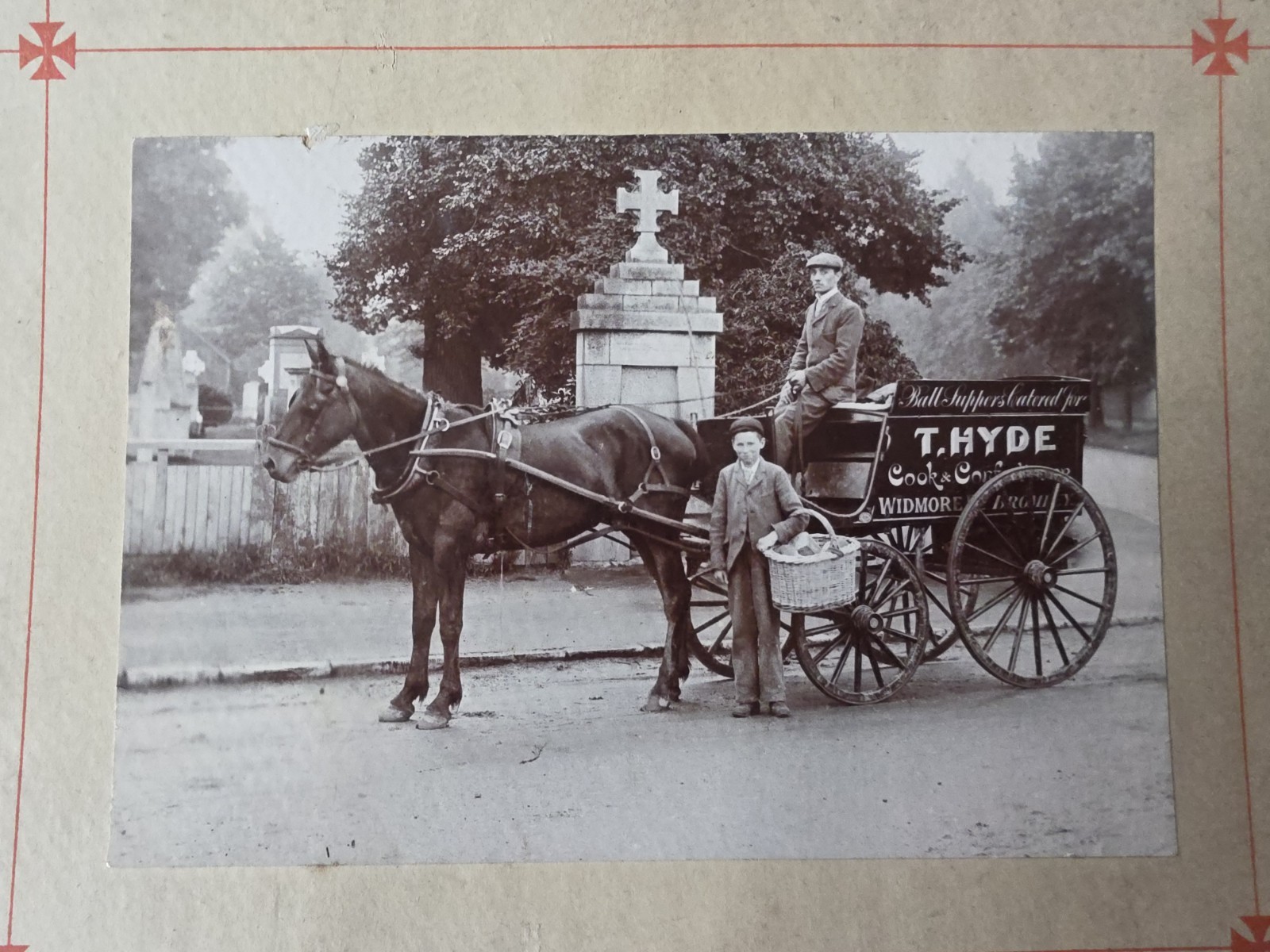 Photograph: Vintage Photograph, T. HYDE, Confectioner’s Horse and Cart, Widmore, Bromley.: catalogue image 2