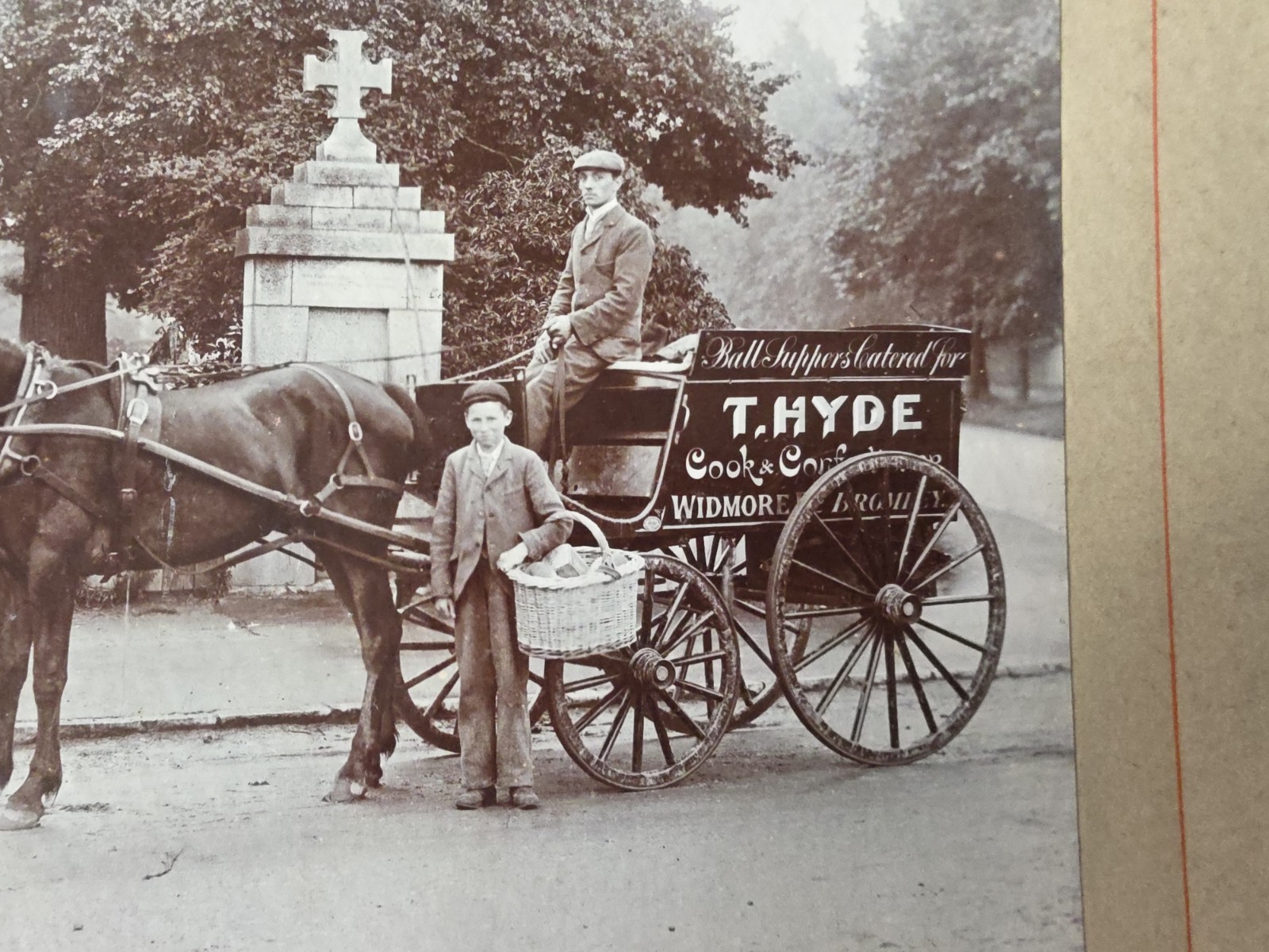Photograph: Vintage Photograph, T. HYDE, Confectioner’s Horse and Cart, Widmore, Bromley.: catalogue image 3