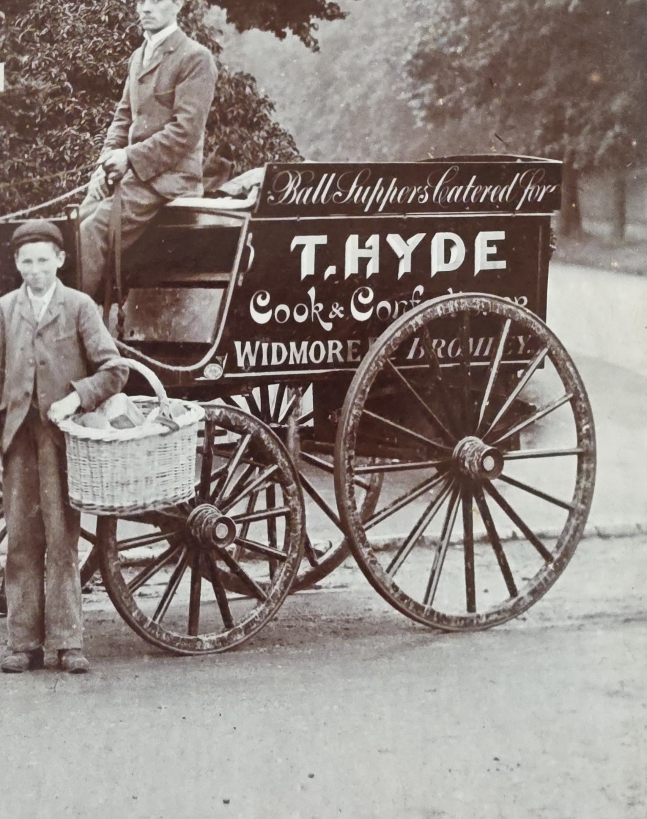 Photograph: Vintage Photograph, T. HYDE, Confectioner’s Horse and Cart, Widmore, Bromley.: catalogue image 9