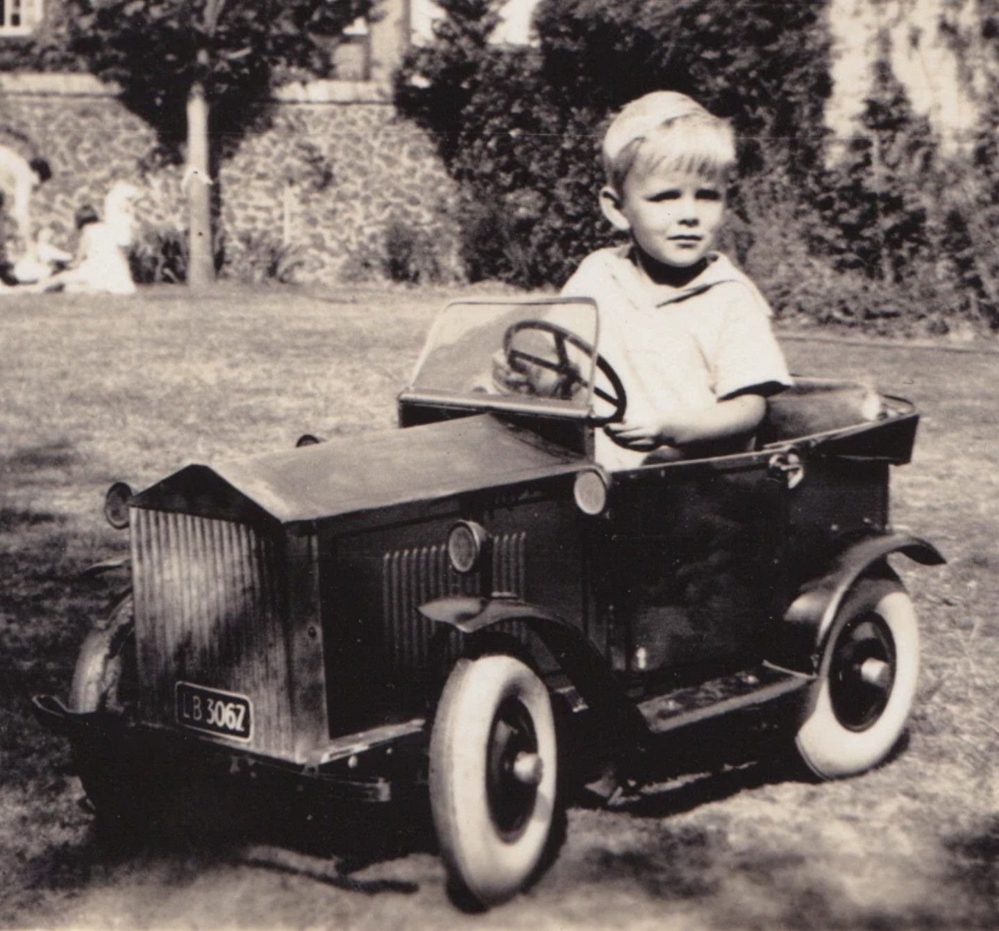 Photograph: Vintage Photograph – Young Child Playing in Model Pedal Car or Similar: catalogue image 3