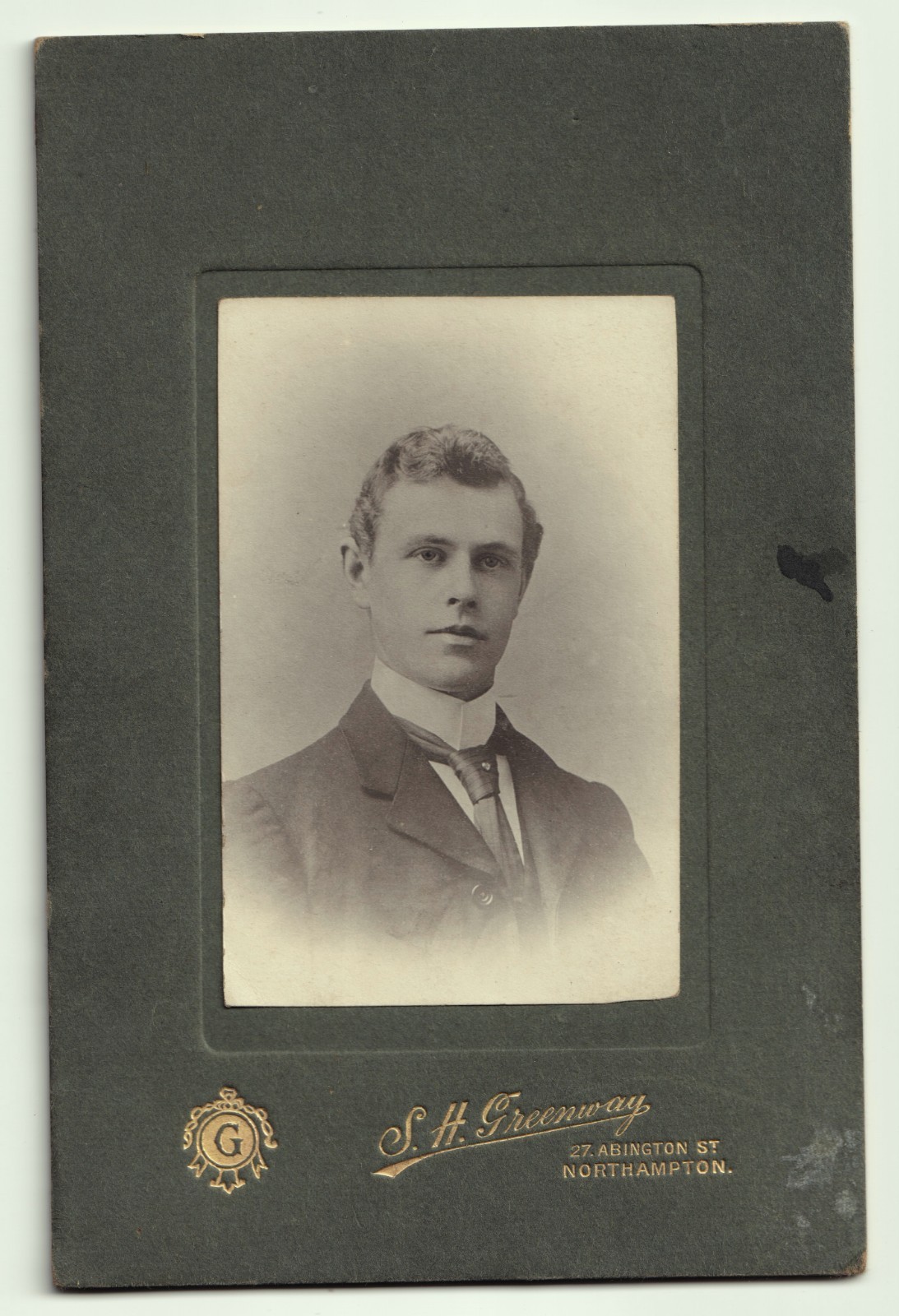 Photograph: Photograph Young Man, Possible Wellingborough Links. S.H Greenway, Northampton: S. H Greenway, Northampton, Northamptonshire: catalogue image 1