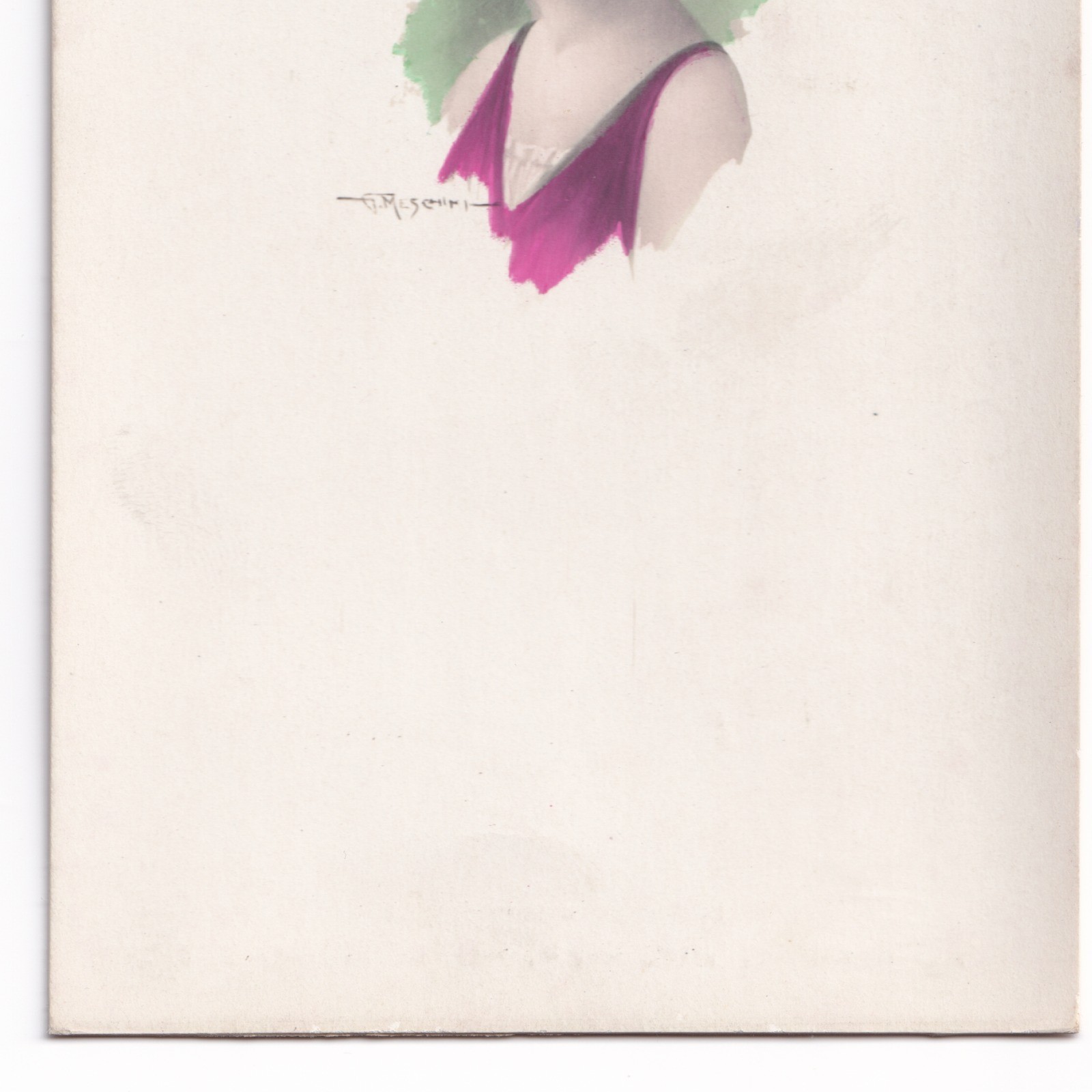 Postcard: Postcards X 2: Stylized Female Portraits, G. Meschini.: catalogue image 11
