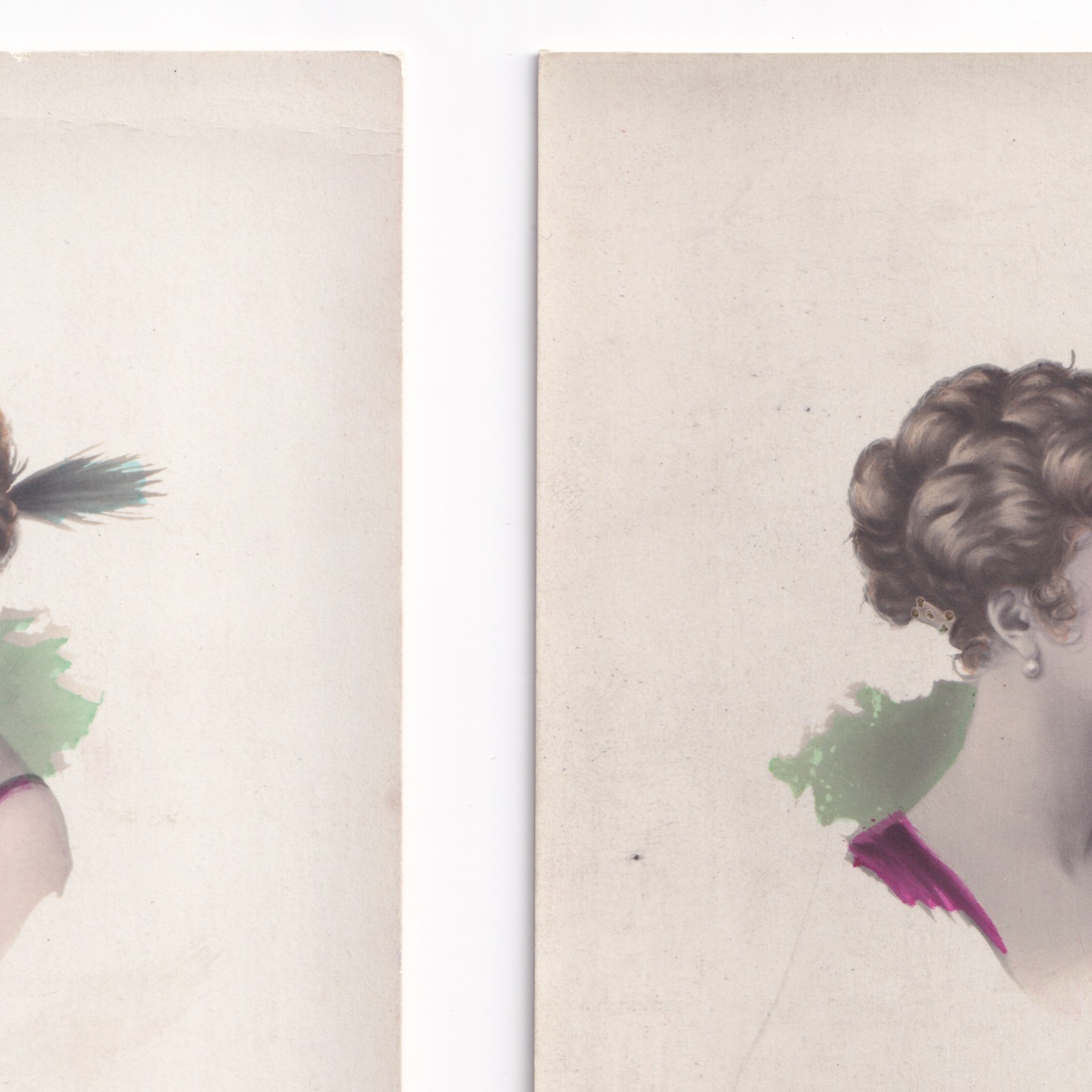 Postcard: Postcards X 2: Stylized Female Portraits, G. Meschini.: catalogue image 6