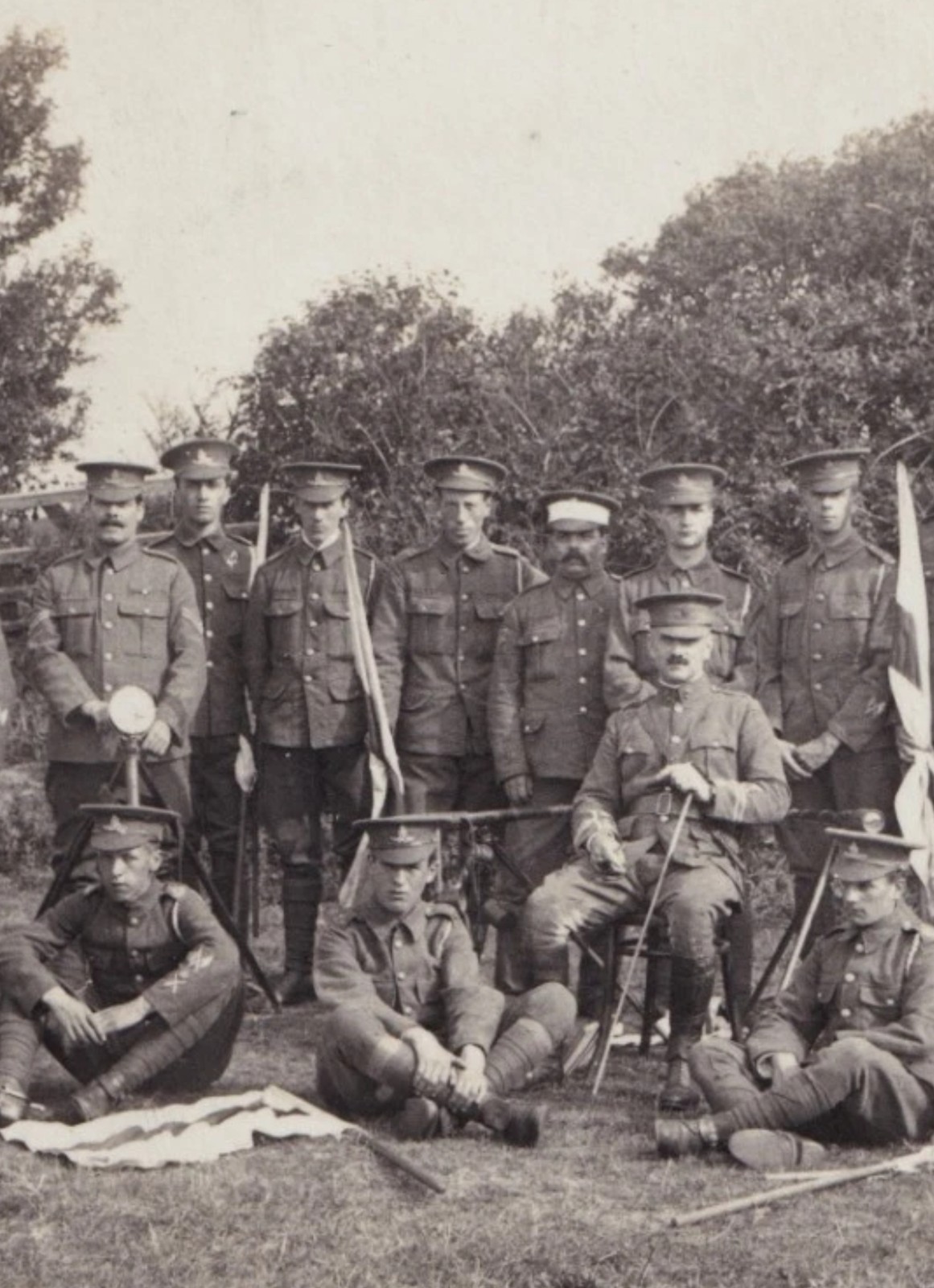 Postcard: Military Postcard, Large Group of Men in Uniform. Braunton Noted on Rear. 08/11: catalogue image 5