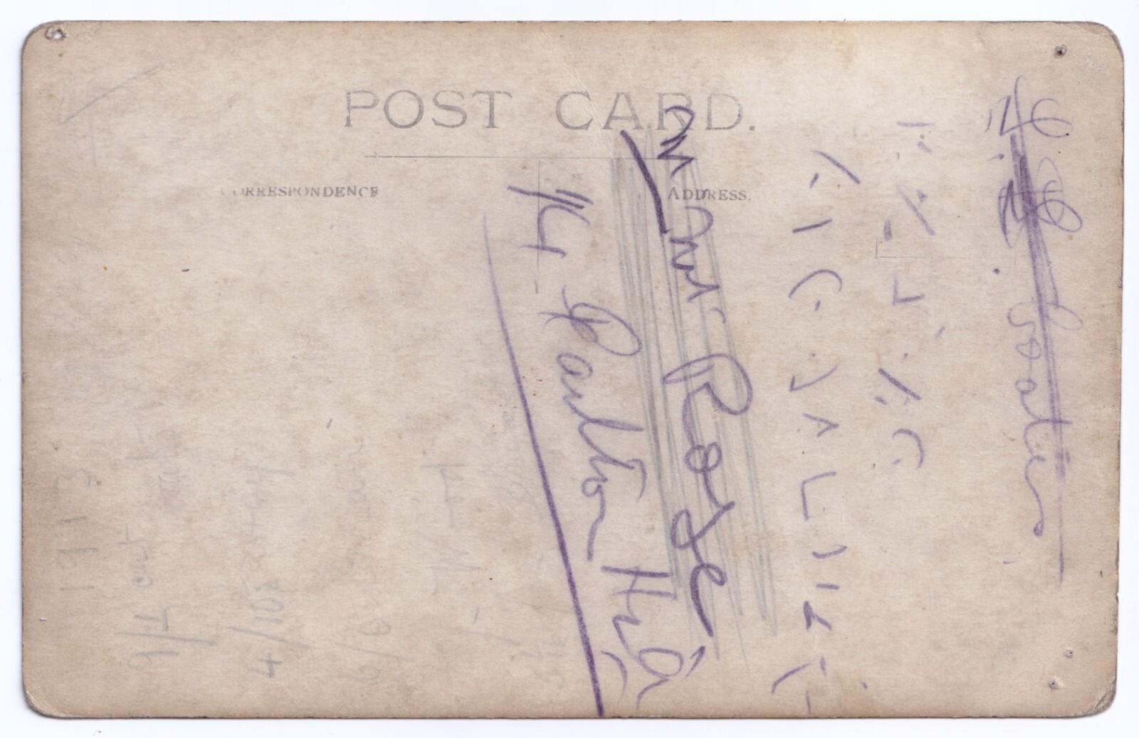 Postcard: Military Postcard, Soldiers at Bulford Camp, 1912, Real Photograph.: catalogue image 2