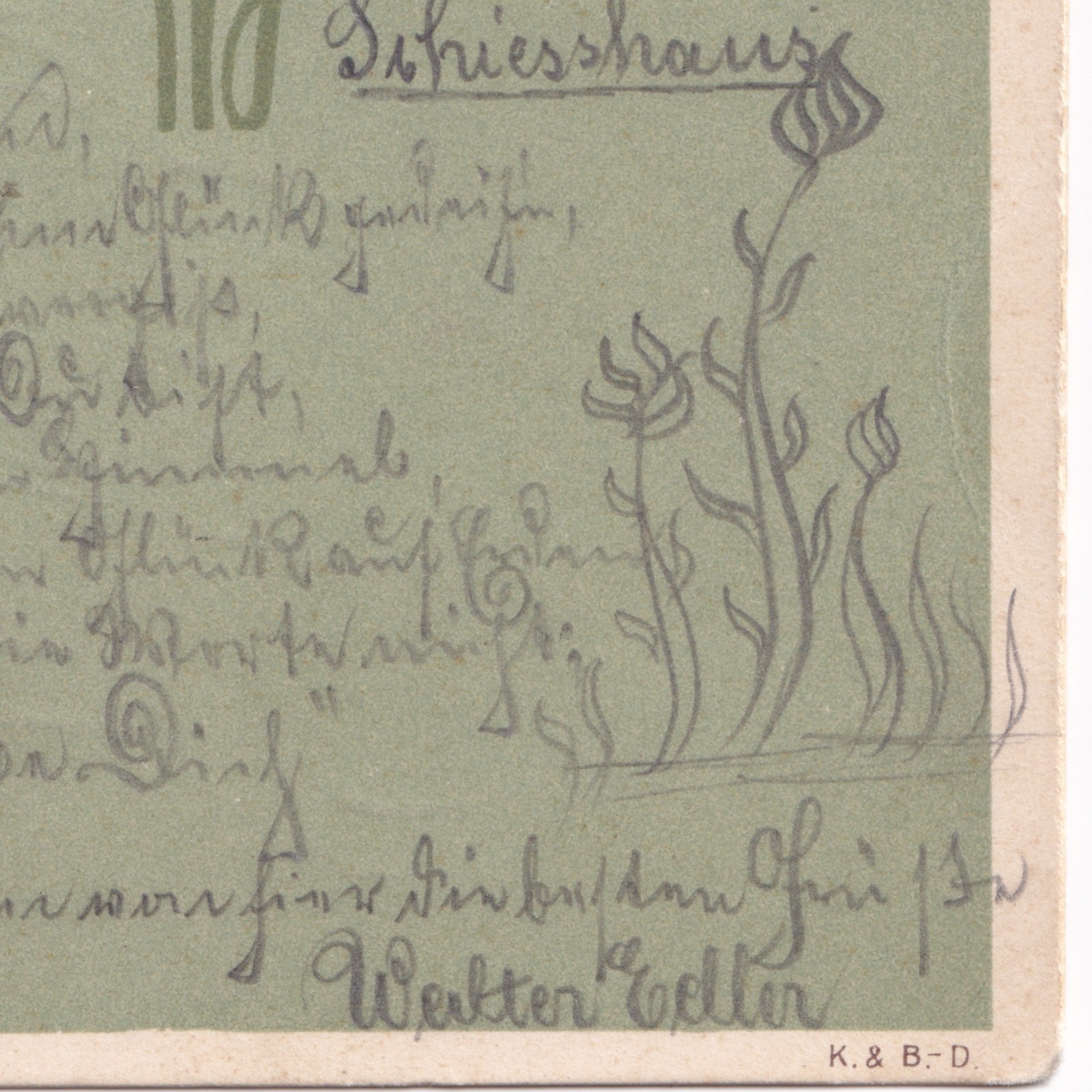 Postcard: Postcard: Art Nouveau, Beautiful Profile Portrait of a Woman. H.Tr - K. & B-D: catalogue image 11