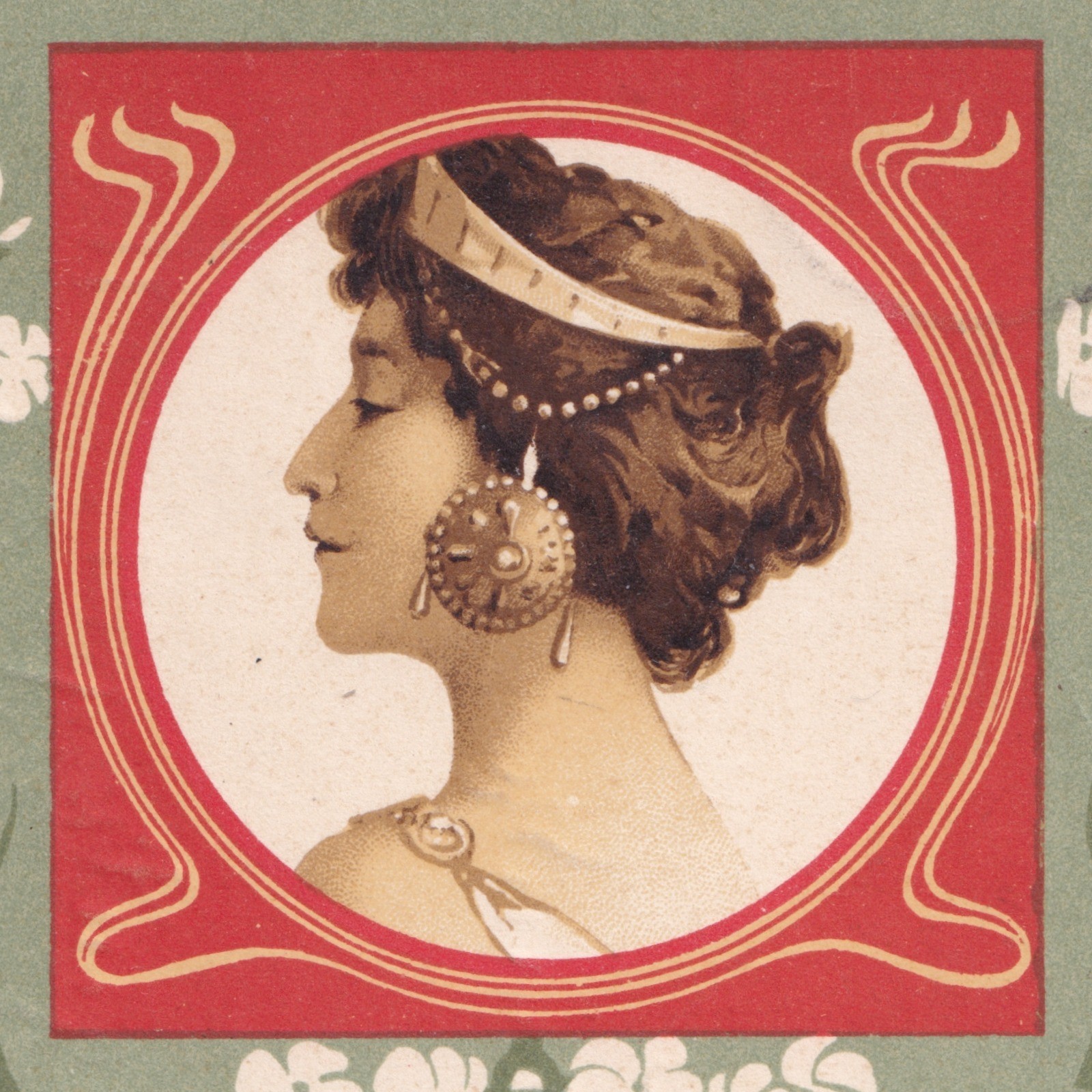 Postcard: Postcard: Art Nouveau, Beautiful Profile Portrait of a Woman. H.Tr - K. & B-D: catalogue image 2