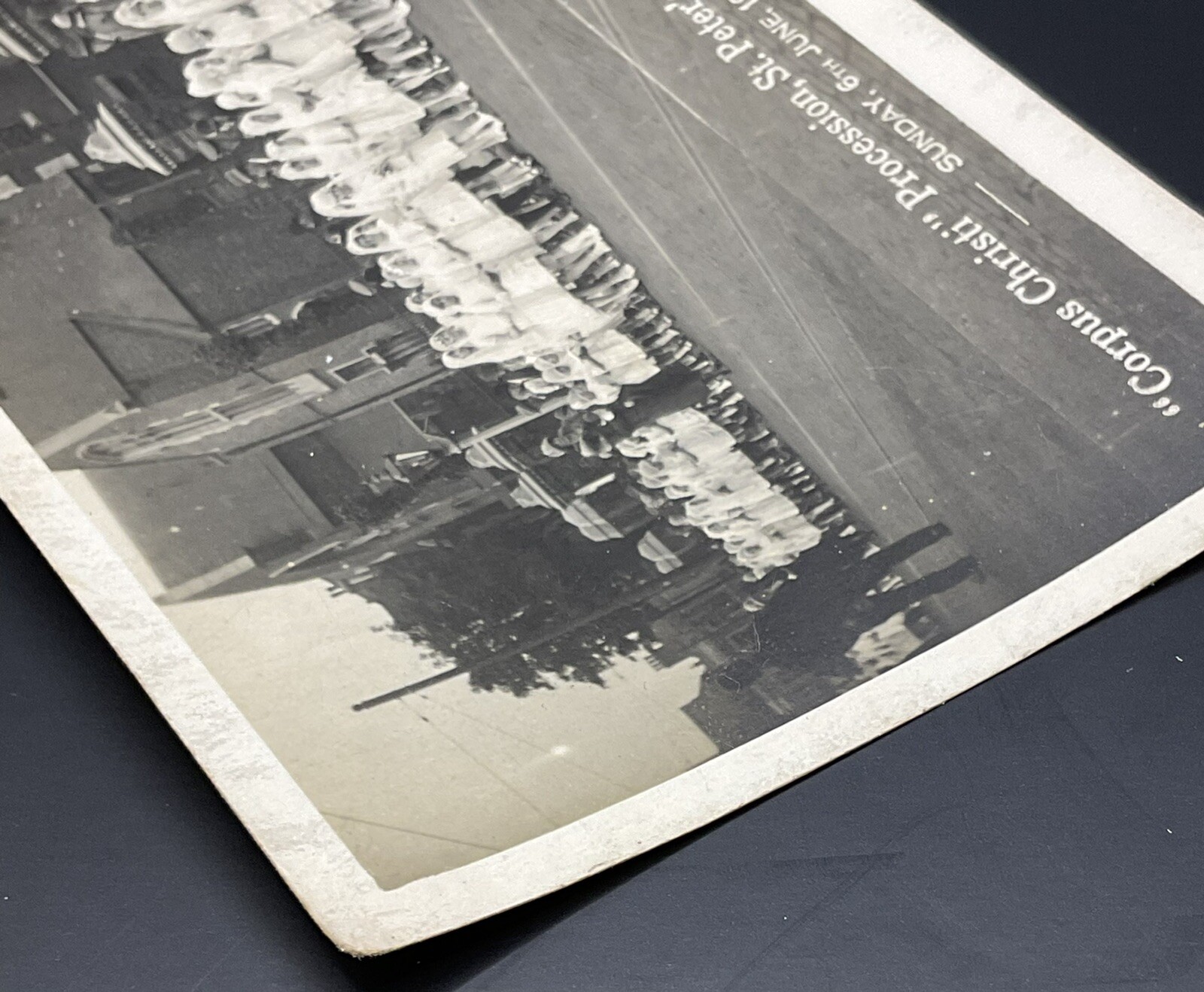 Postcard: Postcard, Corpus Christi Procession St Peter’s, Woolwich, 1926, Real Photo.: catalogue image 5