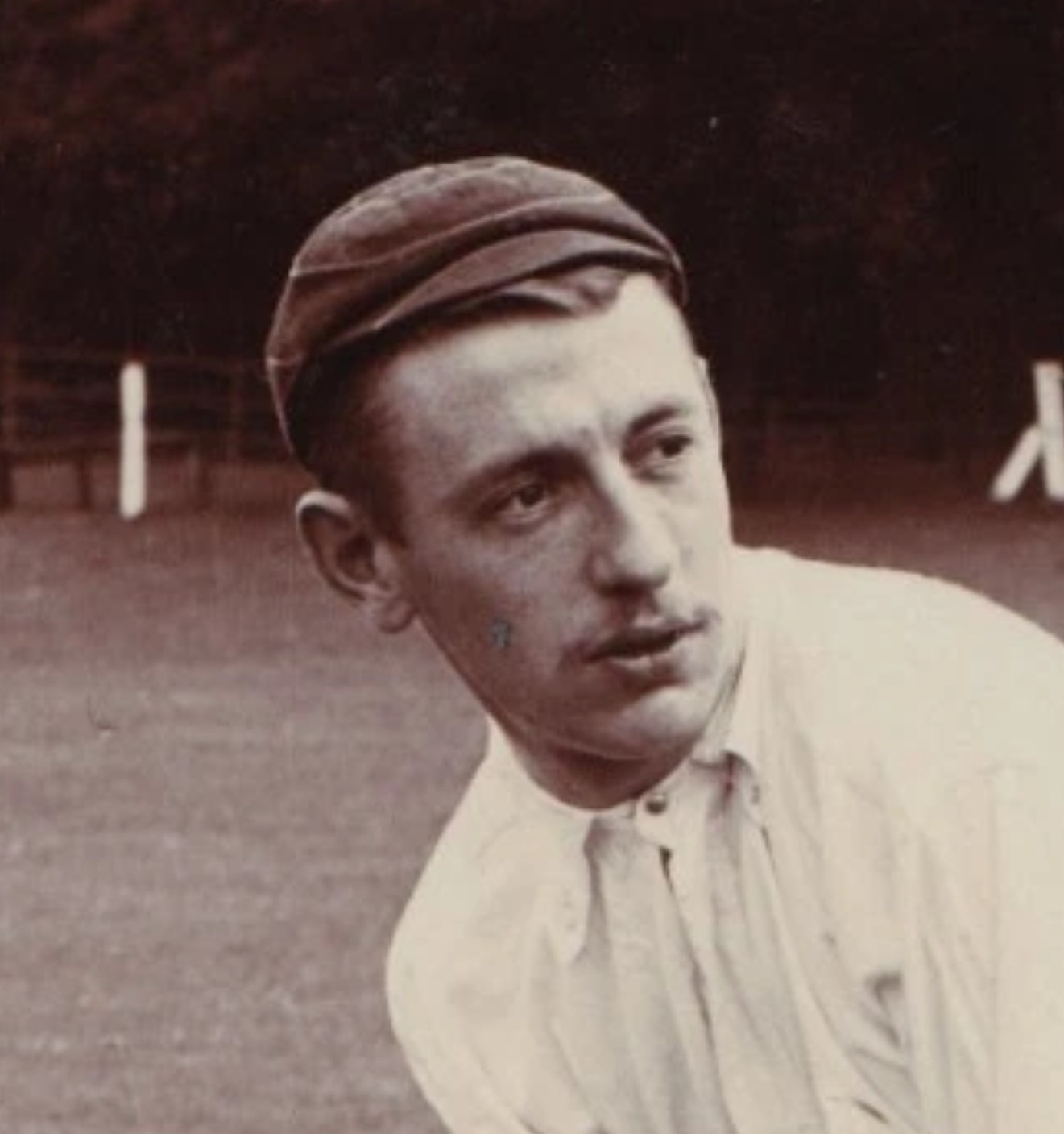 Postcard: Postcard, Cricket Player in Kit on Field waiting to Bat. Real Photograph.: catalogue image 4