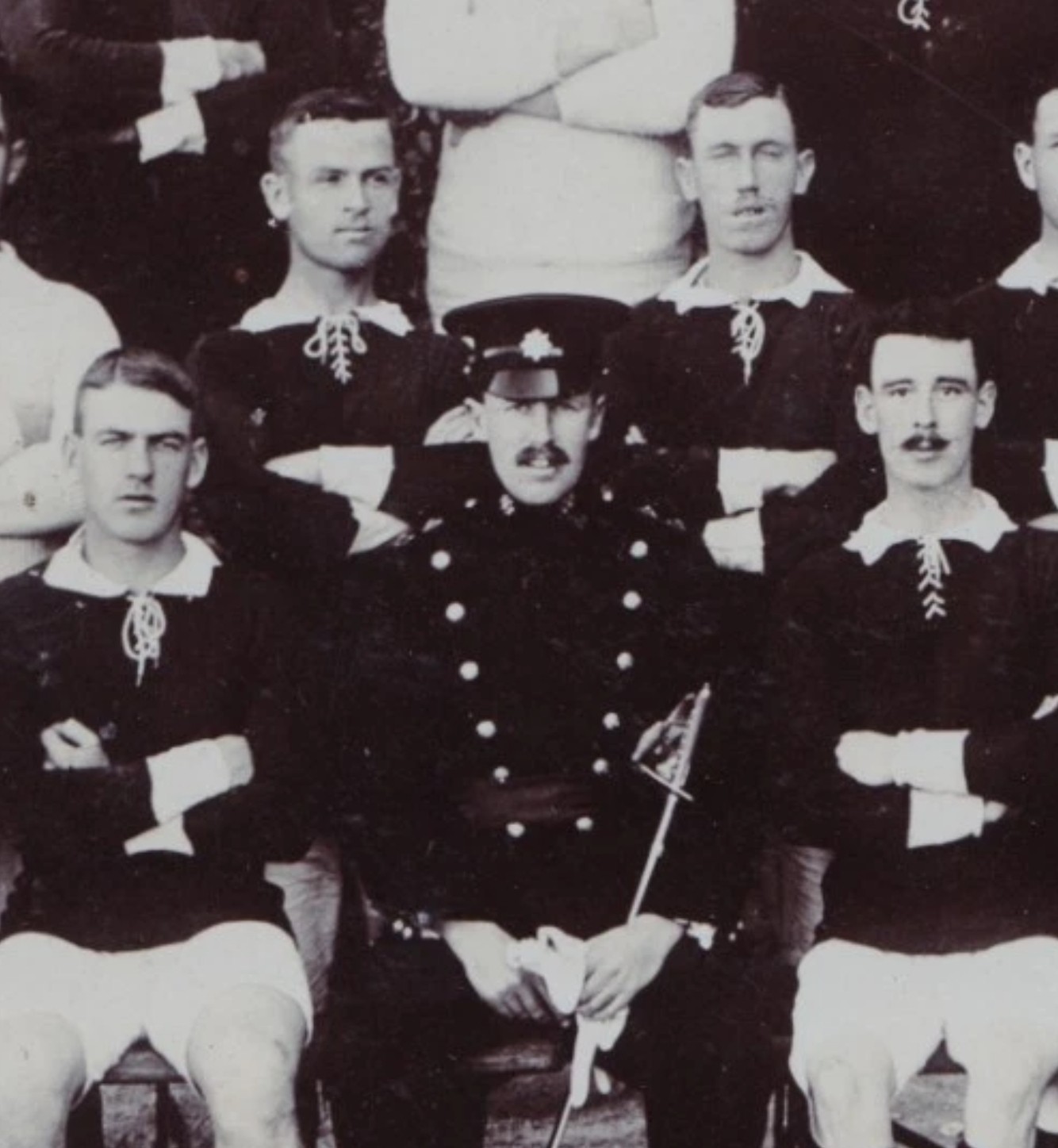Postcard: Postcard: Military / Army Football Team and Soldiers in Uniform, Real Photograph: catalogue image 3