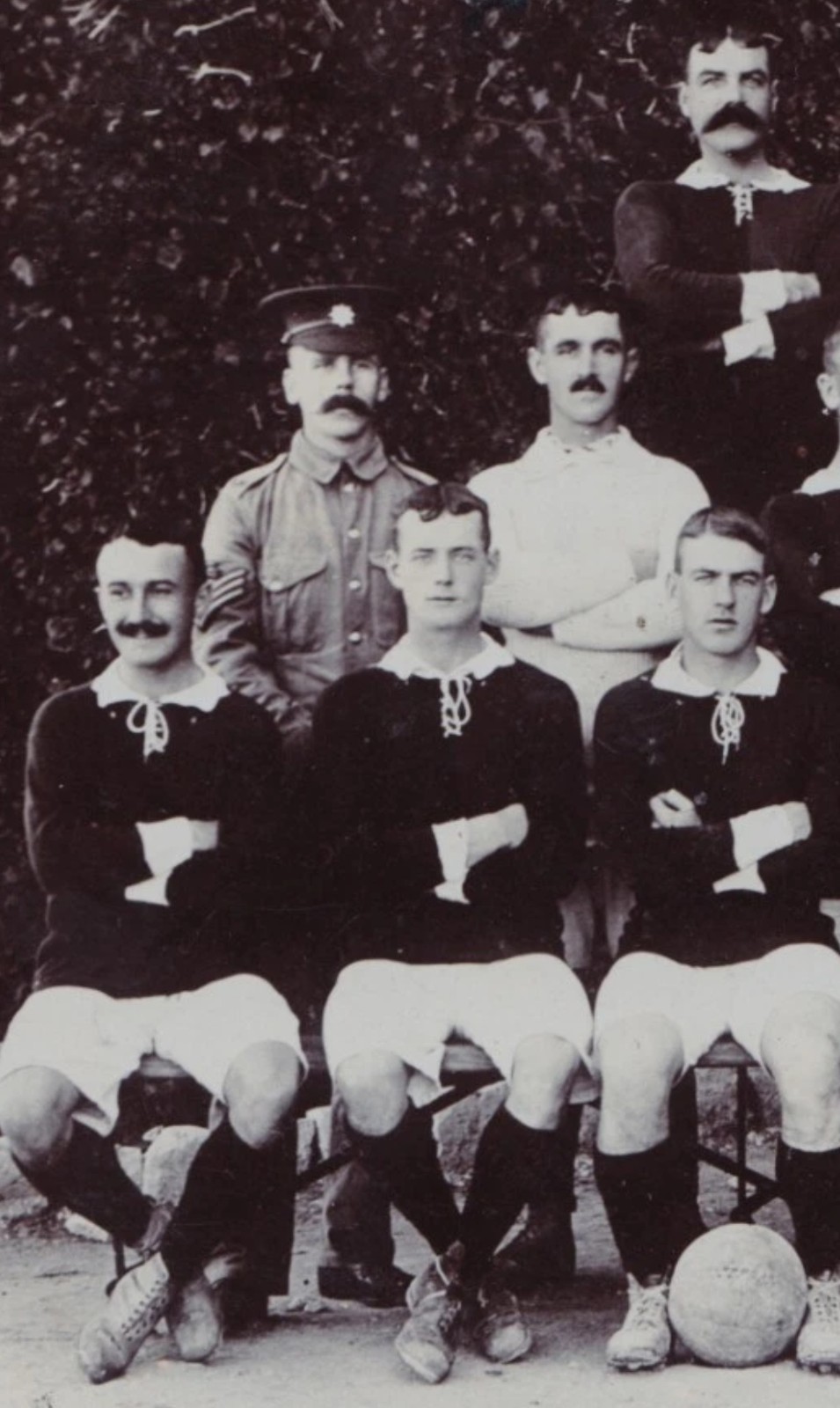 Postcard: Postcard: Military / Army Football Team and Soldiers in Uniform, Real Photograph: catalogue image 7