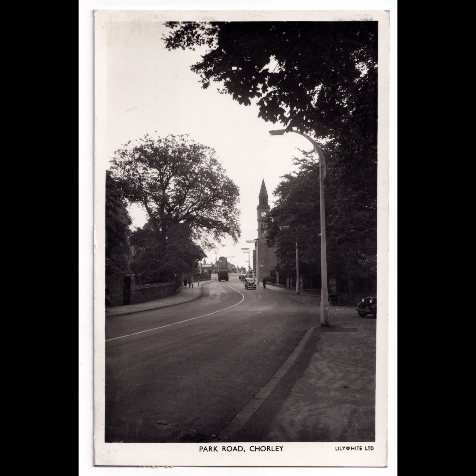Postcard: Postcard: Park Road, Chorley, Lancashire. Lilywhite Ltd Card. Real Photograph.: catalogue image 1