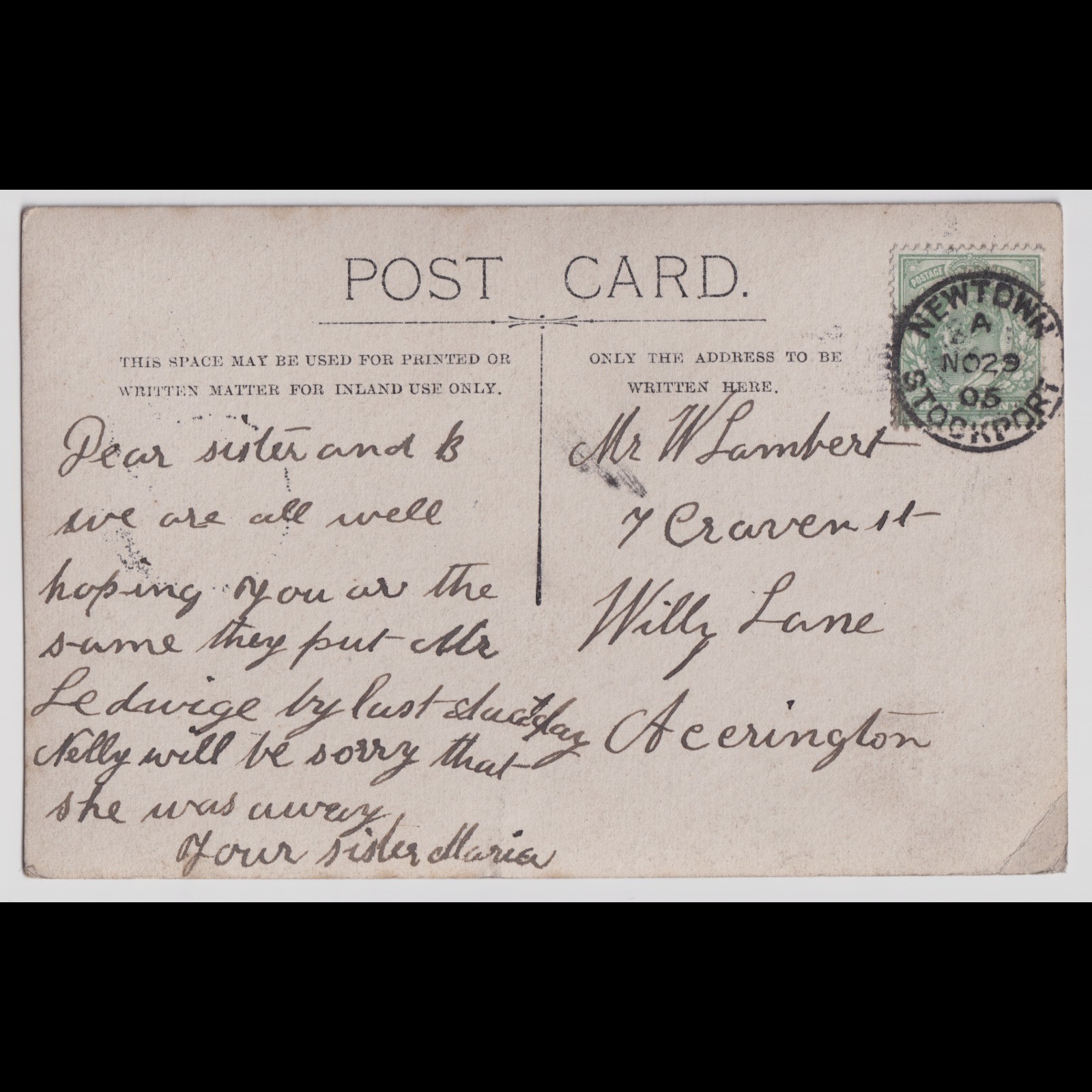 Postcard: Postcard: Possibly Woone Lane, Clitheroe, Lancashire, Real Photograph.: catalogue image 15