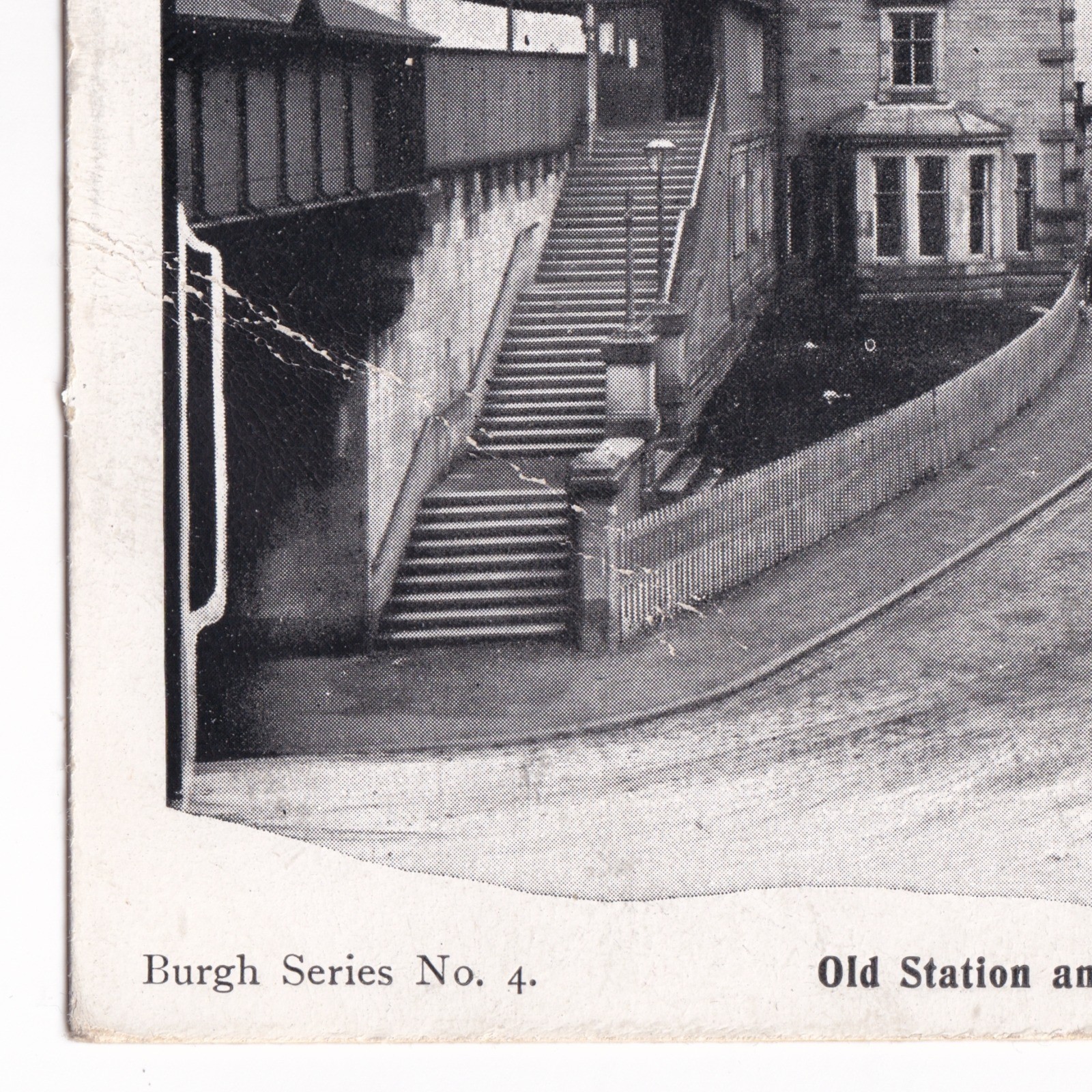 Postcard: Postcard: Old Station and Carlibar Road, Barrhead, Scotland. Burgh Series No 4.: catalogue image 6