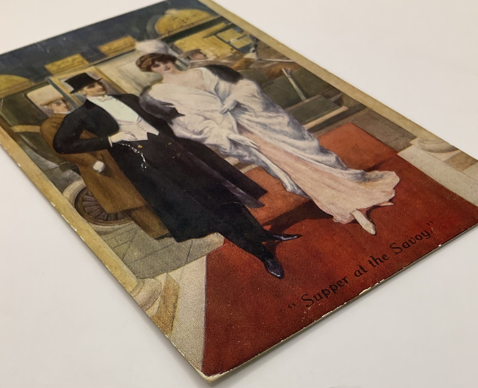 Postcard: Postcard, Supper At The Savoy, Elegantly Dressed Woman And Man On Red Carpet: catalogue image 4
