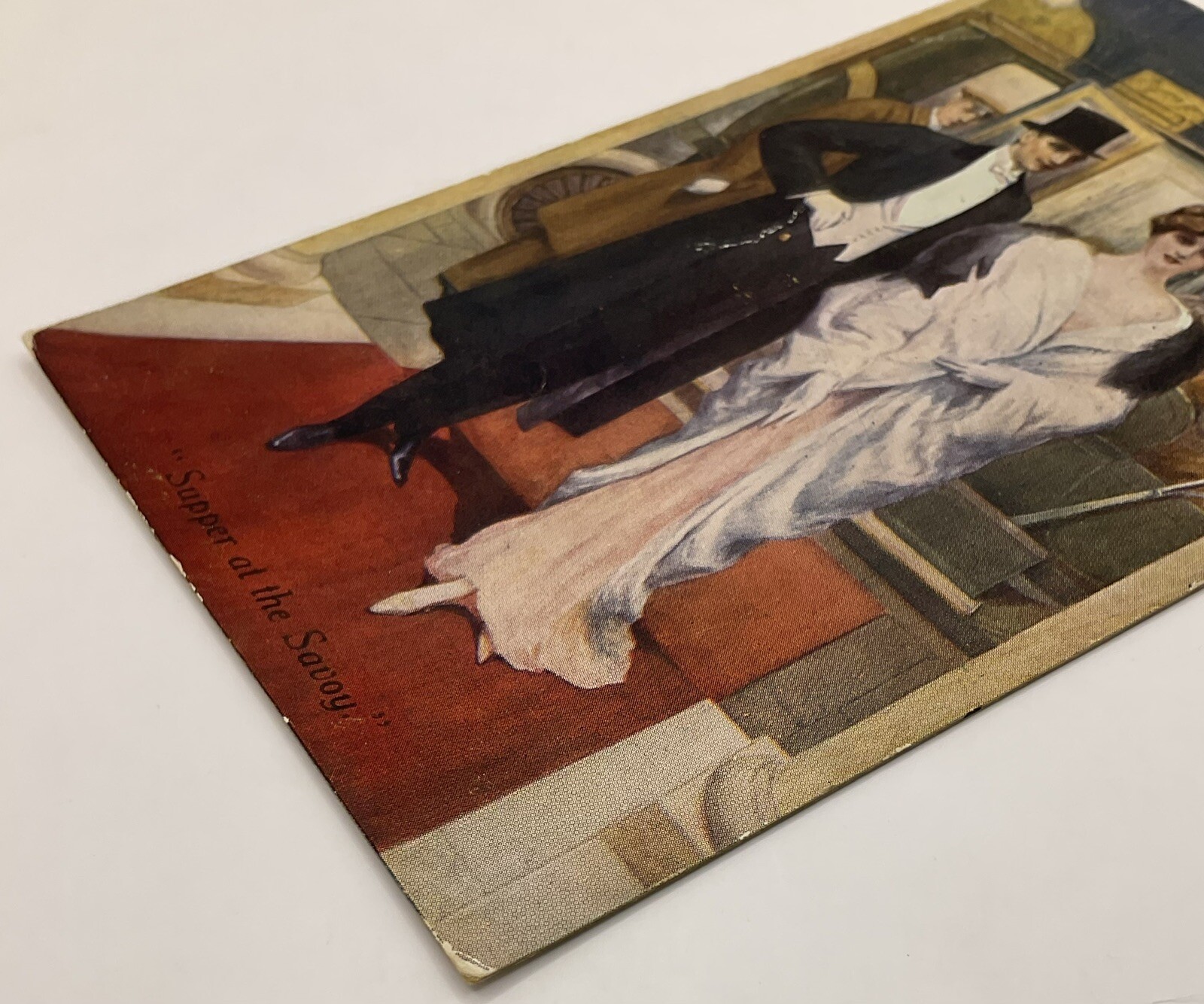 Postcard: Postcard, Supper At The Savoy, Elegantly Dressed Woman And Man On Red Carpet: catalogue image 5
