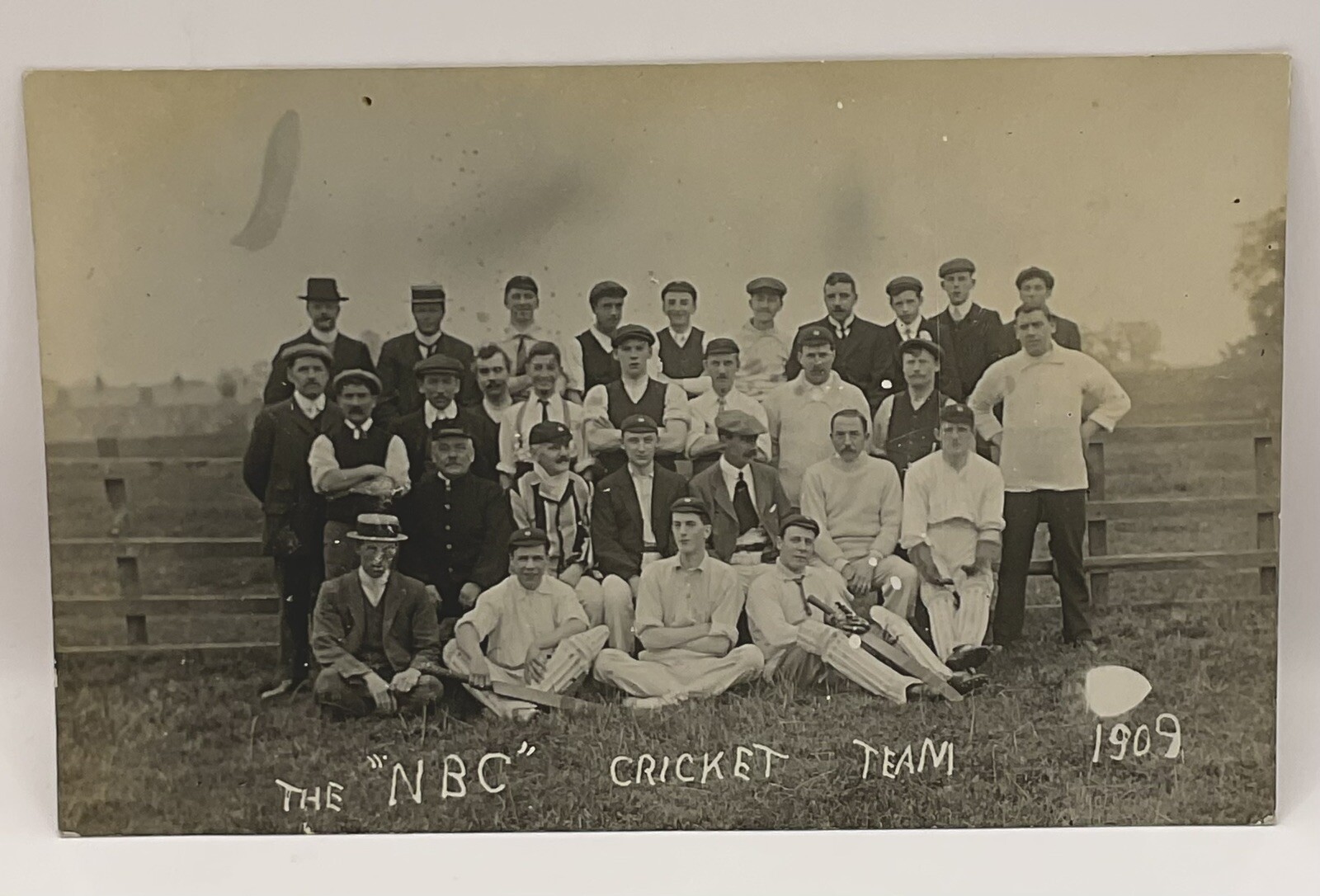 Postcard: Old Postcard, The NBC Cricket Team, 1909, Real Photograph.: catalogue image 1