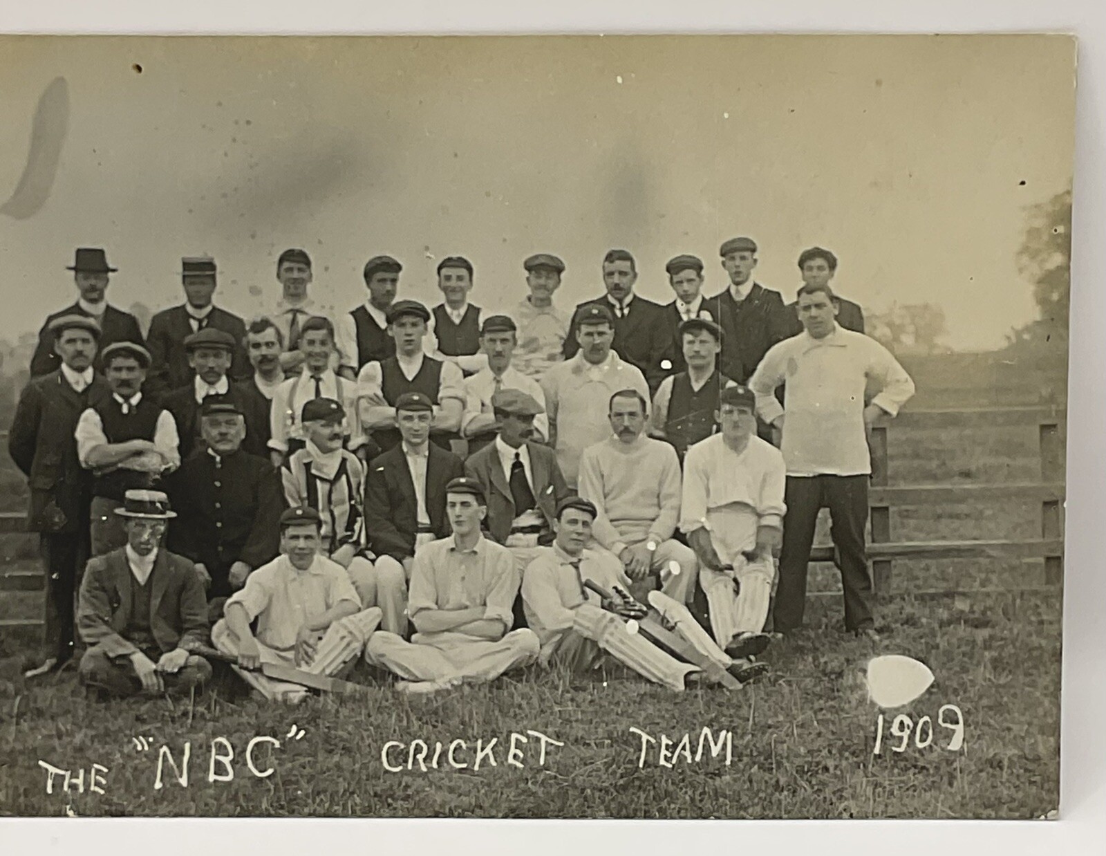 Postcard: Old Postcard, The NBC Cricket Team, 1909, Real Photograph.: catalogue image 2