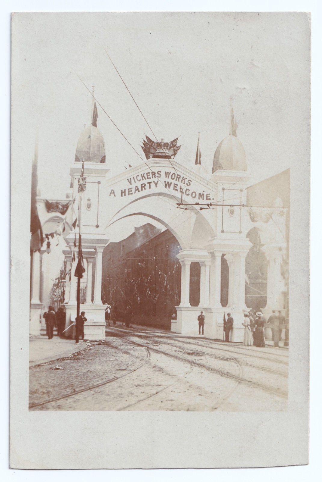 Postcard: Postcard, Vickers Works Arch, Sheffield, Real Photograph, Posted 05.: catalogue image 1